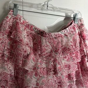 Hollister Pink Floral A-Line Skirt